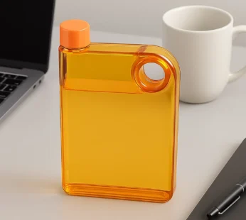 Notebook Style Slim Water Bottle (380 ml, Multicolor)