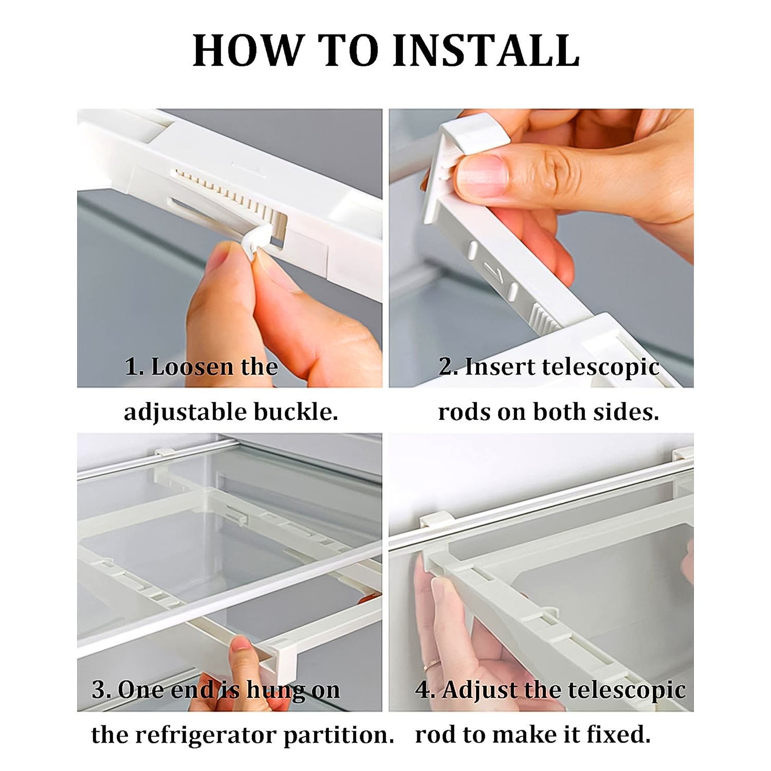Egg Holder For Refrigerator Set Hanging Fridge Organizer Drawer (1 Pc) - Detailed Feature View 3