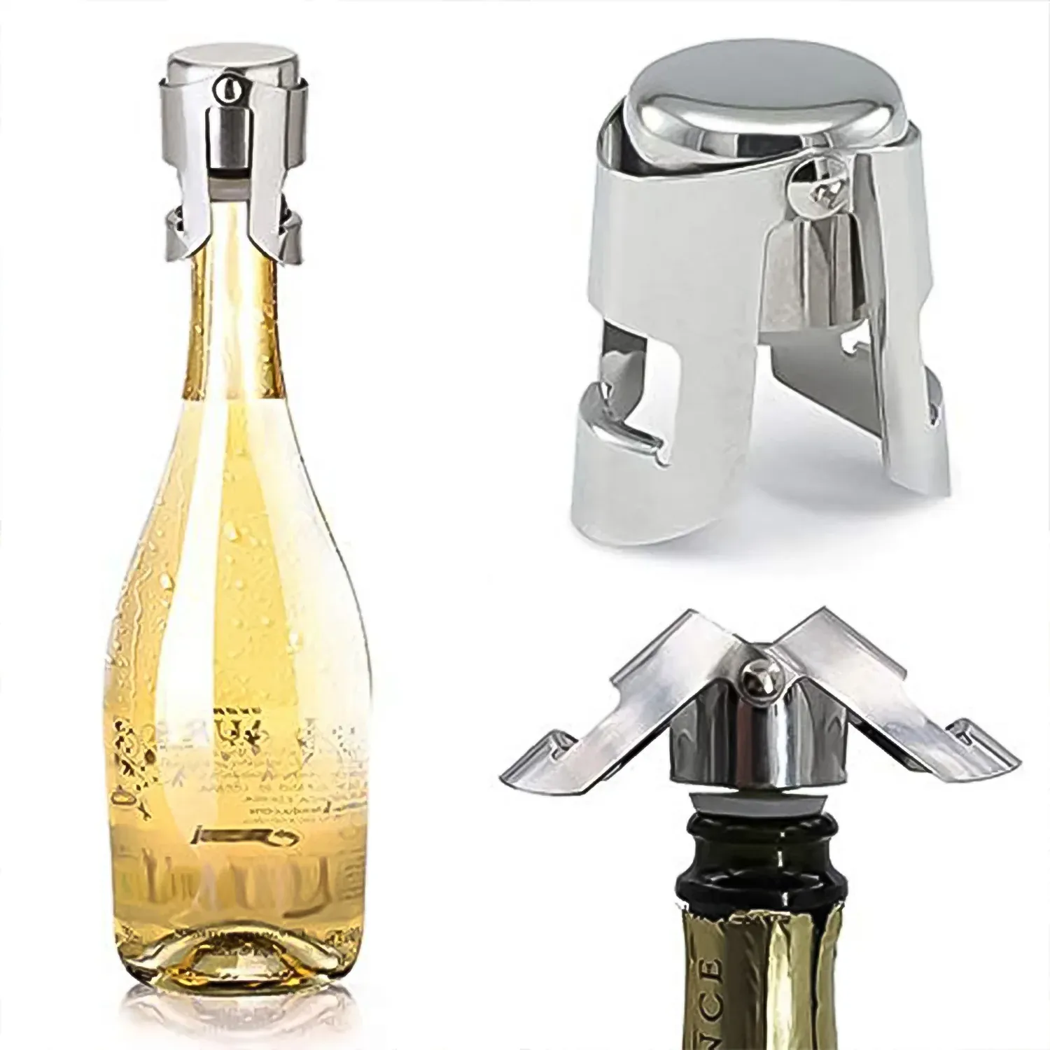 Stainless Steel Sealed Sparkling Champagne Bottle Stopper Big size - Detailed Feature View 3