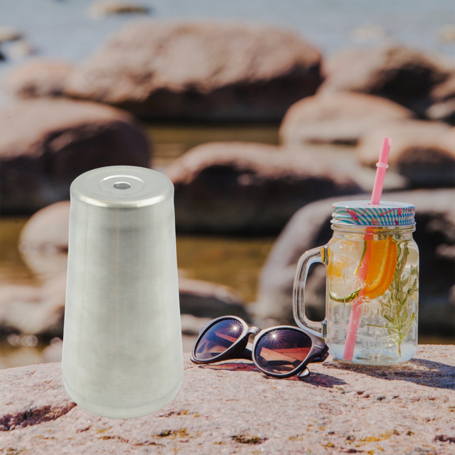 Stainless Steel Vacuum Insulated Travel Mug (1 Pc) - Detailed Feature View 3
