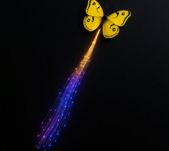 LED Butterfly Hair Braid Clip (Mix Color, 1 Pc)
