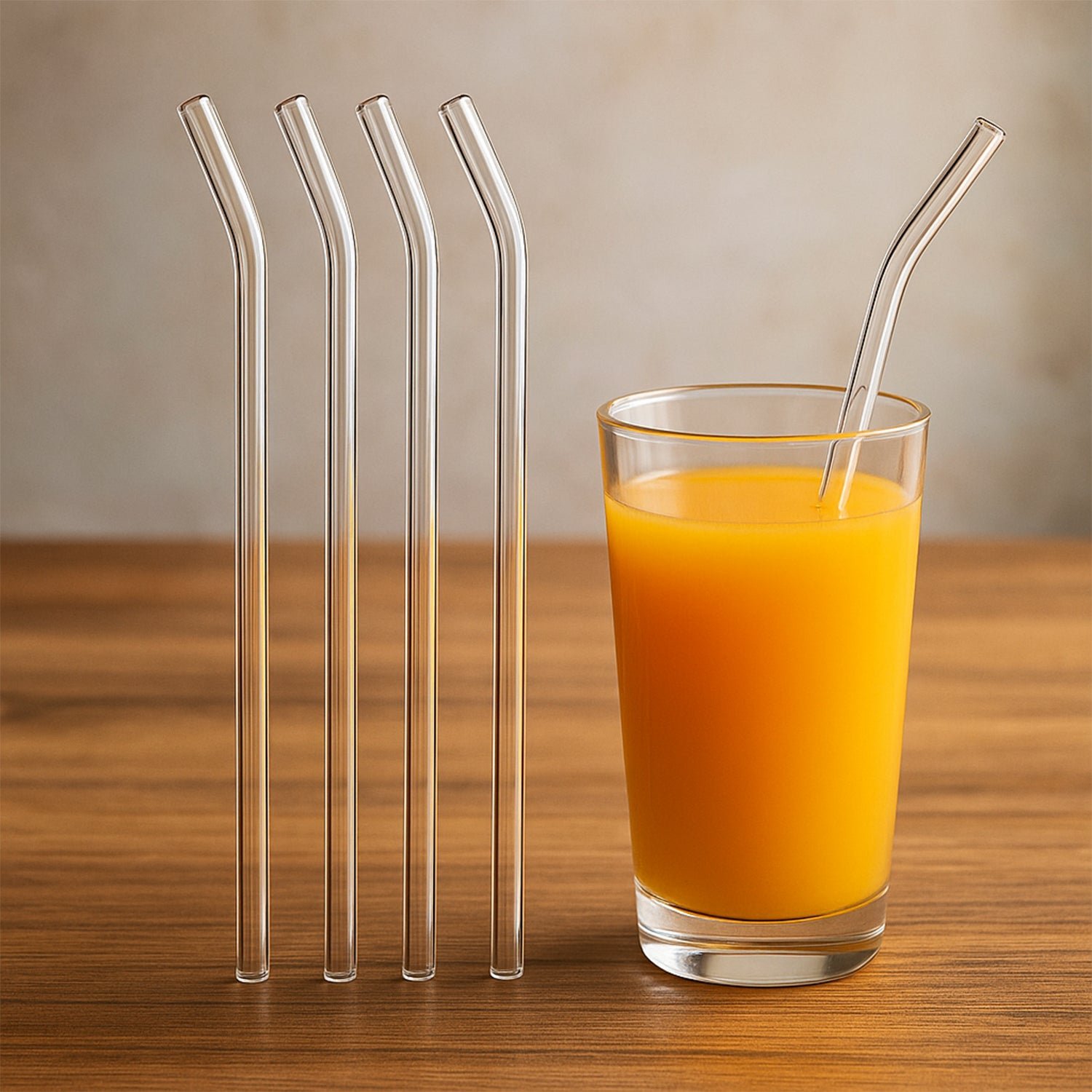 Premium Reusable Glass Straws Clear Glass Drinking Straw 5Pc - Buy Online at Alikart
