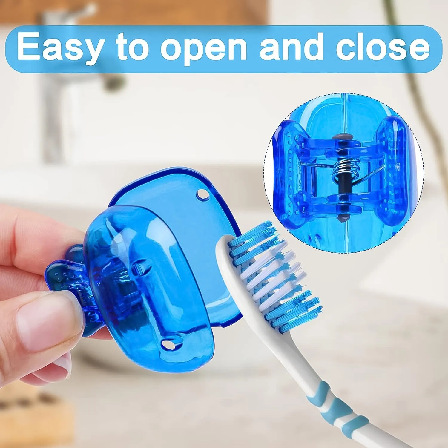 Plastic Toothbrush Head Cover Cap (1 Pc) - Detailed Feature View 3