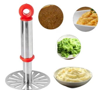 Ganesh Potato / Pav Bhaji Masher with Plastic Handle, Silver & Plastic