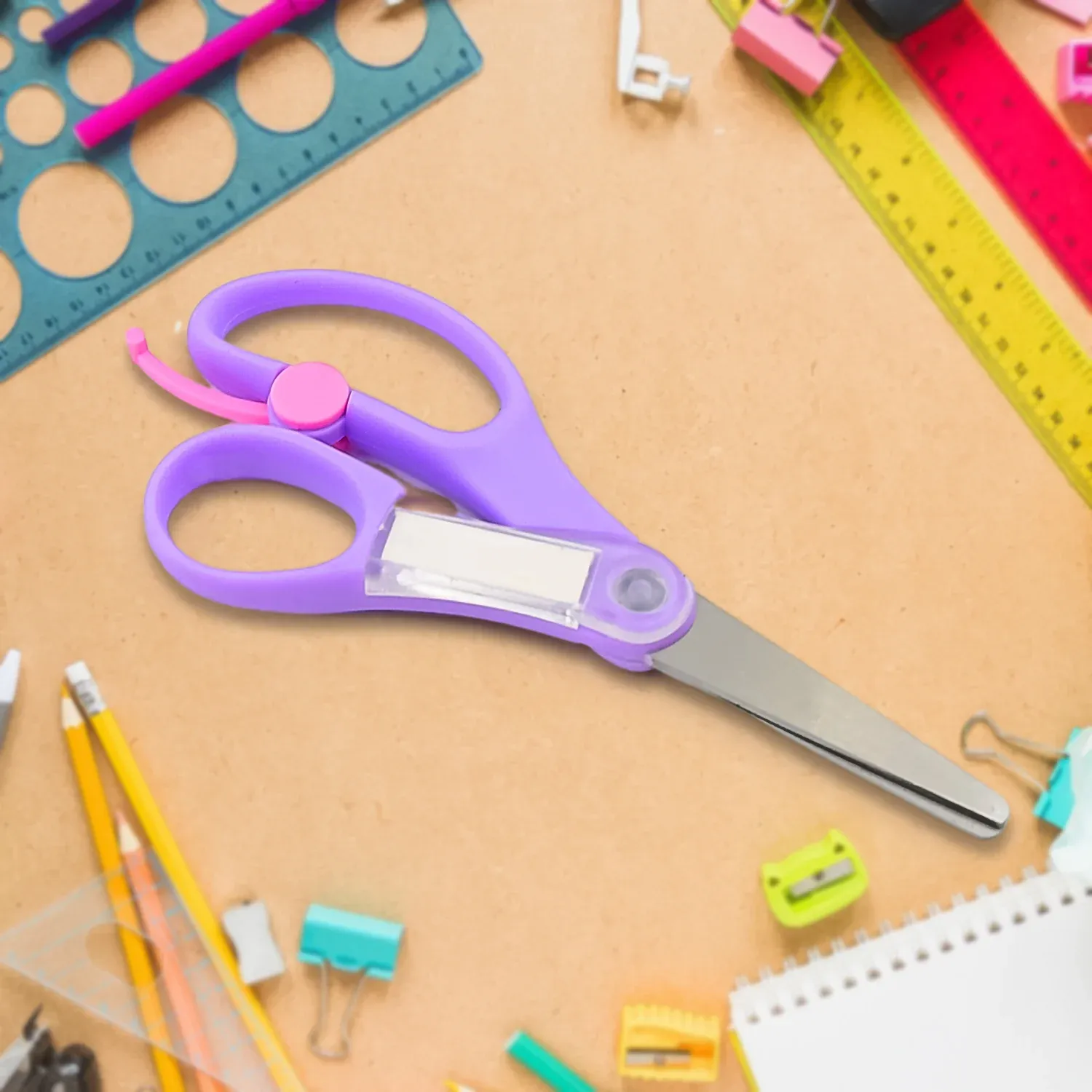 Multipurpose Scissors | Comfort Grip Handle And Stainless Steel Blades (1 Pc / Mix Color & Design) - Detailed Feature View 2