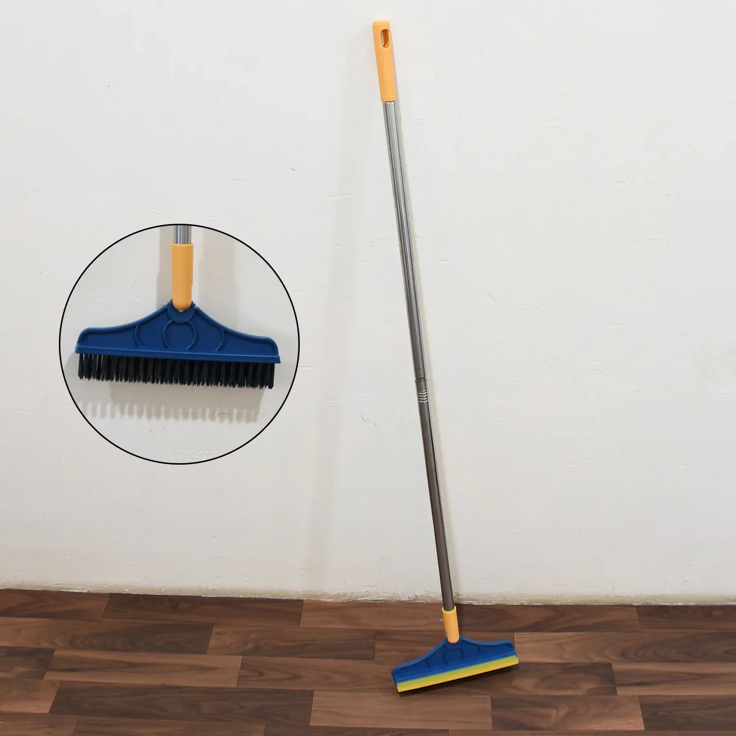 Premium 2 in 1 Cleaning Brush & Wiper , Long Handle Floor Brush - Buy Online at Alikart