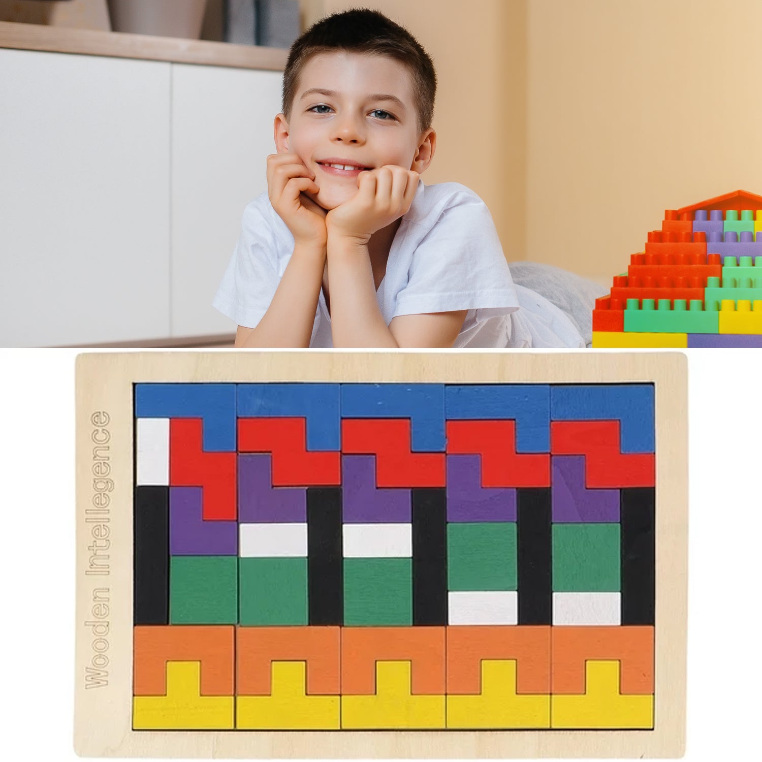 Premium Wooden Blocks Puzzle Children's Educational Toys - Buy Online at Alikart