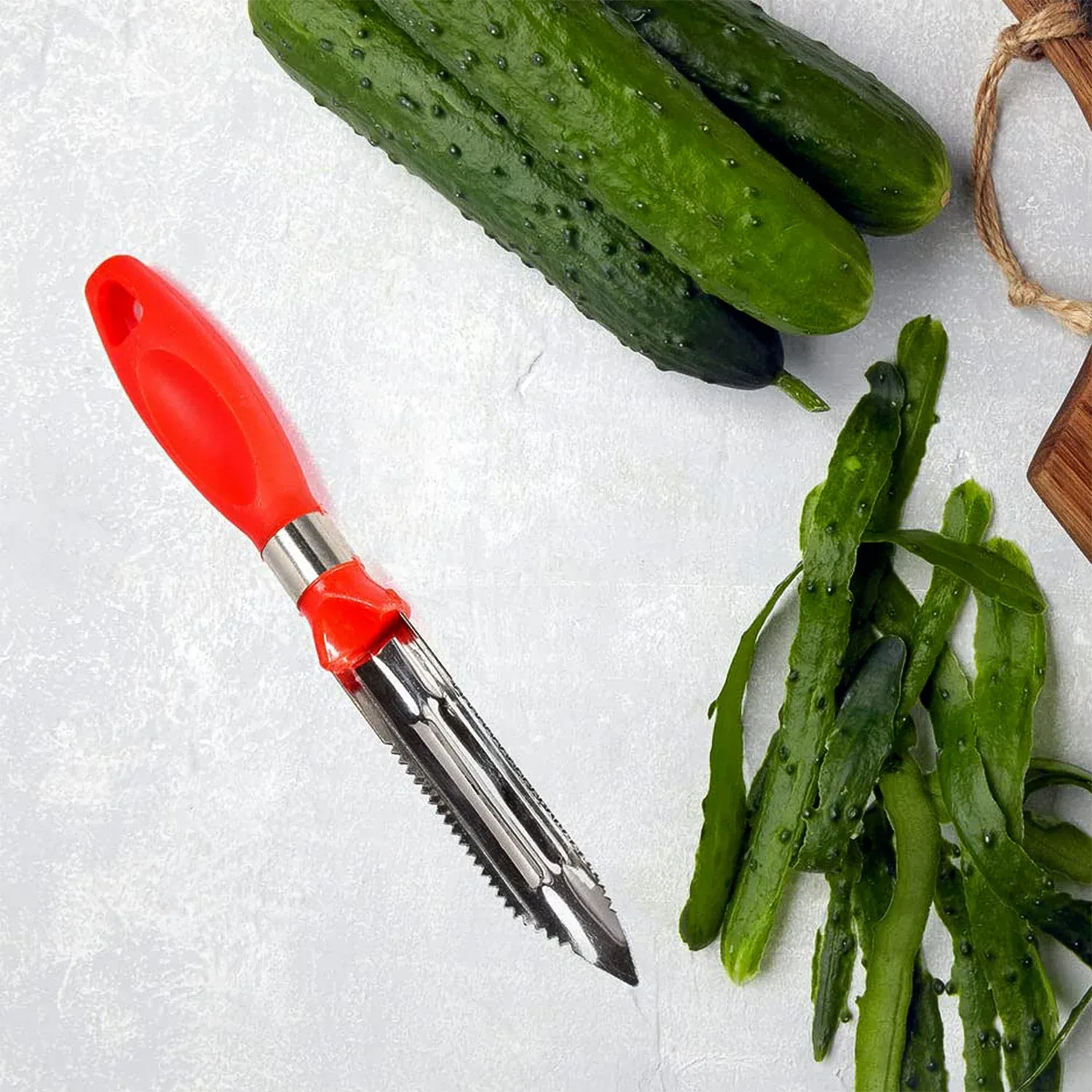 Multipurpose 2-in-1 Stainless Steel Knife & Peeler (1 Pc) - Detailed Feature View 8
