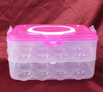 Double Layer 24 Grid Egg Storage Box for Egg Storage Container
