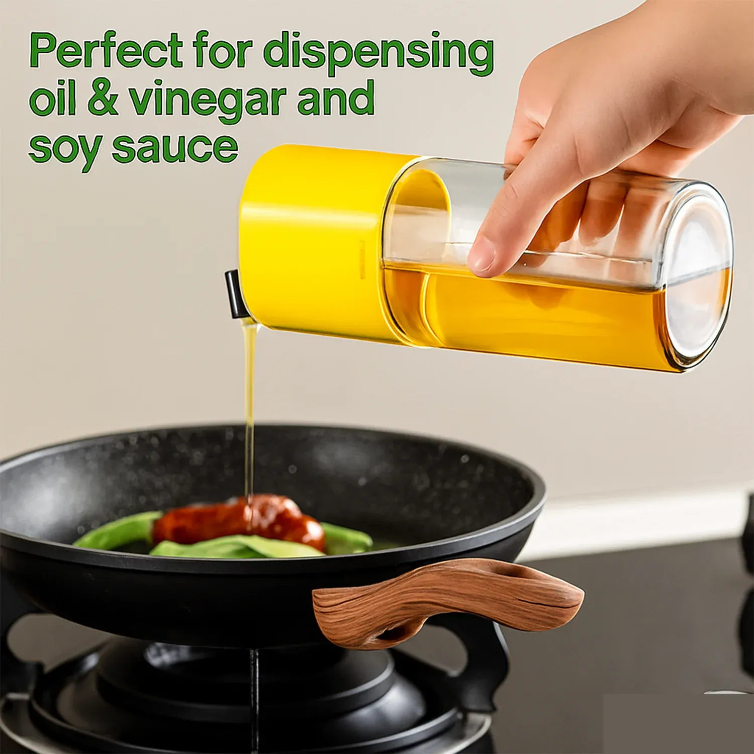 500 ml Automatic Oil Dispenser Bottle with One-Touch Controlled Pour Spout (1 Pc) - Detailed Feature View 5
