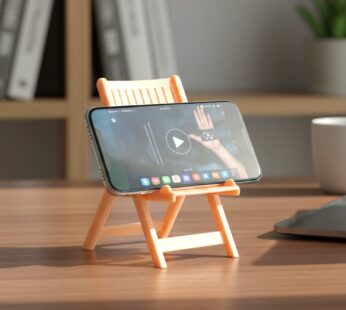 Mini Chair Shape Mobile Stand Holder (1 Pc / Peach Color)