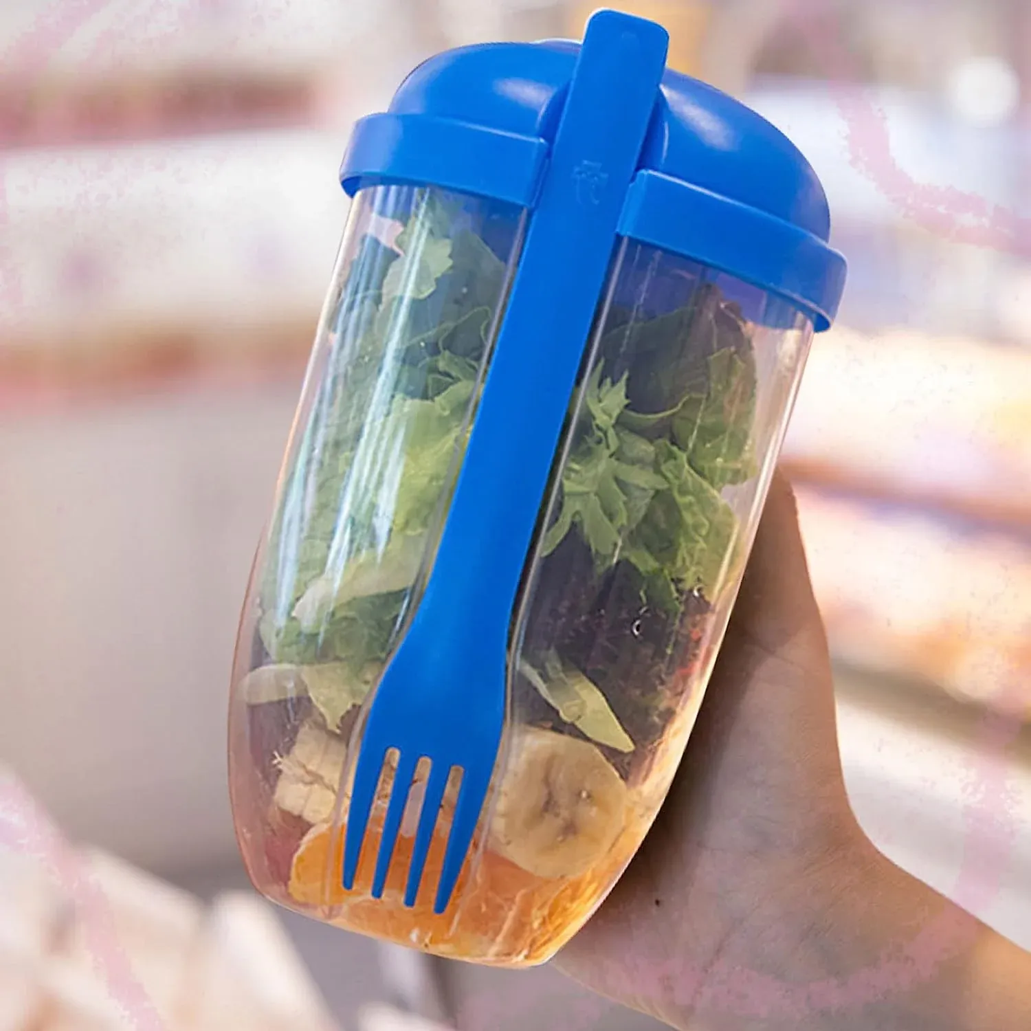 Premium Fruit and Vegetable Salad Cups Easy Clean Salad Mixing Cup (1Pc) - Buy Online at Alikart