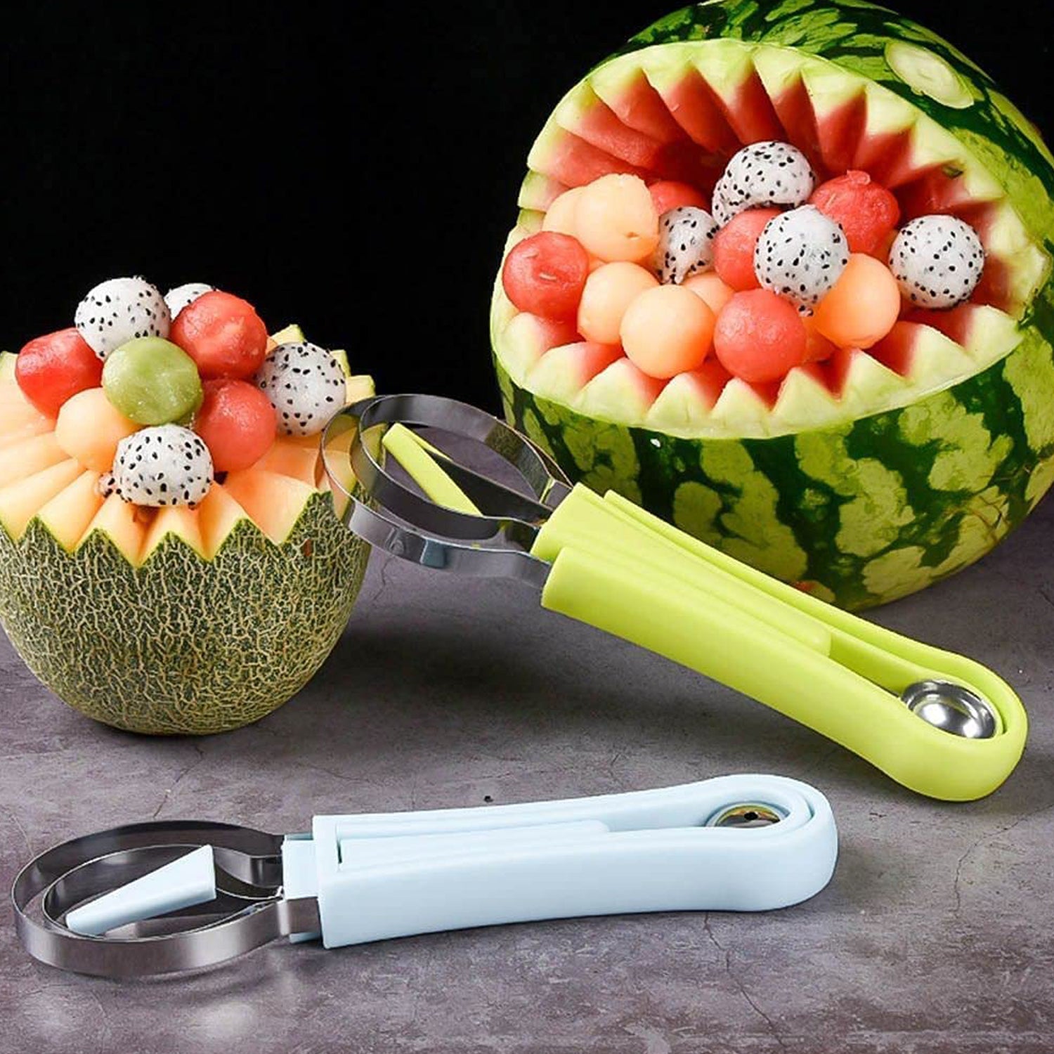 Premium 4-in-1 Stainless Steel Fruit Baller & Scooper - Buy Online at Alikart