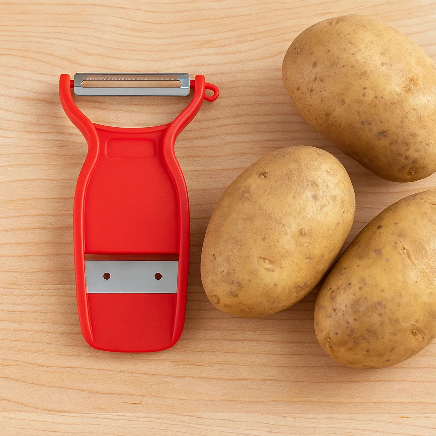 Supermom Swiss 2-in-1 Slicer & Peeler with Ultra Sharp Stainless Steel Blades - Detailed Feature View 2
