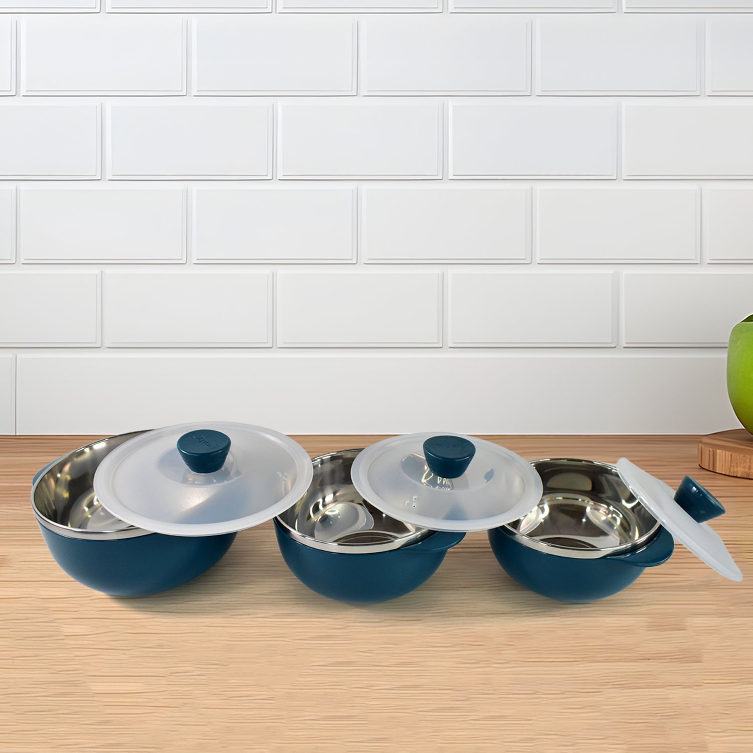 Apex Microwave-Safe Serving Bowl 3 Pcs Set (700ml, 1000ml, 1400ml) - Detailed Feature View 5