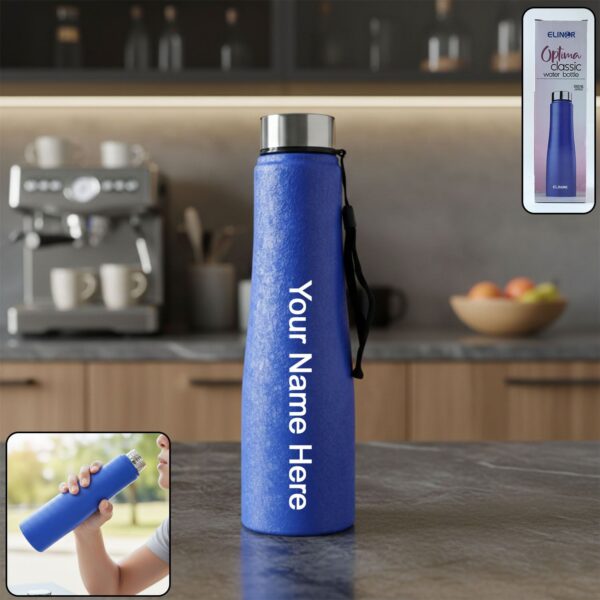 Custom Classic Stainless Steel Water Bottle Blue Color (1000 ML, 1 Piece)