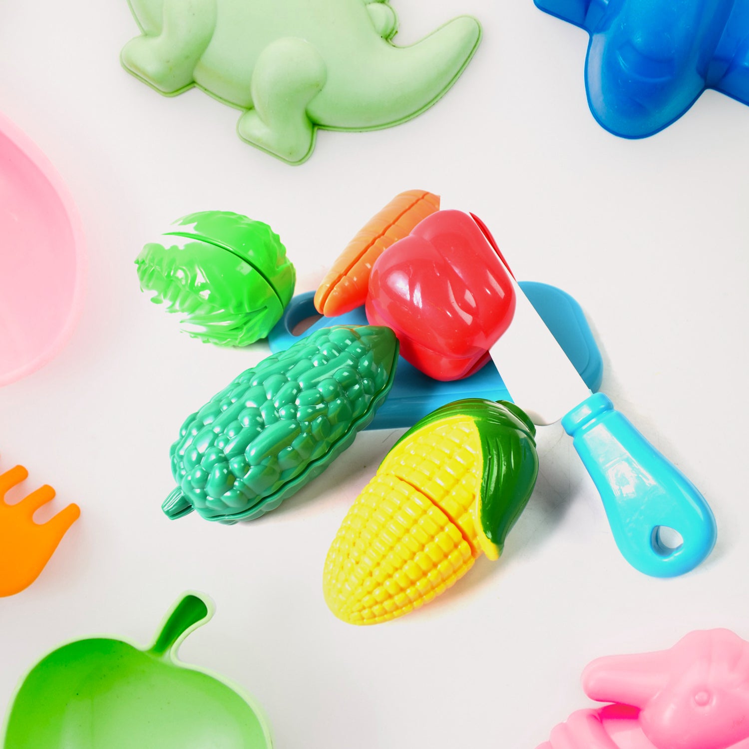 Premium Realistic slice-able fruits and vegetables cut in 2 part play toy set - Buy Online at Alikart