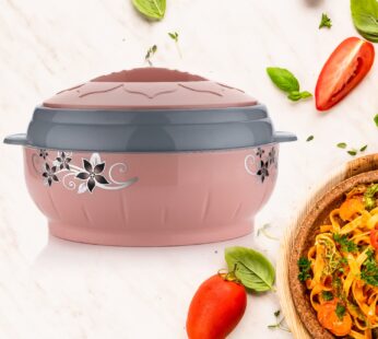4500ml Insulated Casserole Box (Steel): Floral Print, Keeps Food Hot/Cold