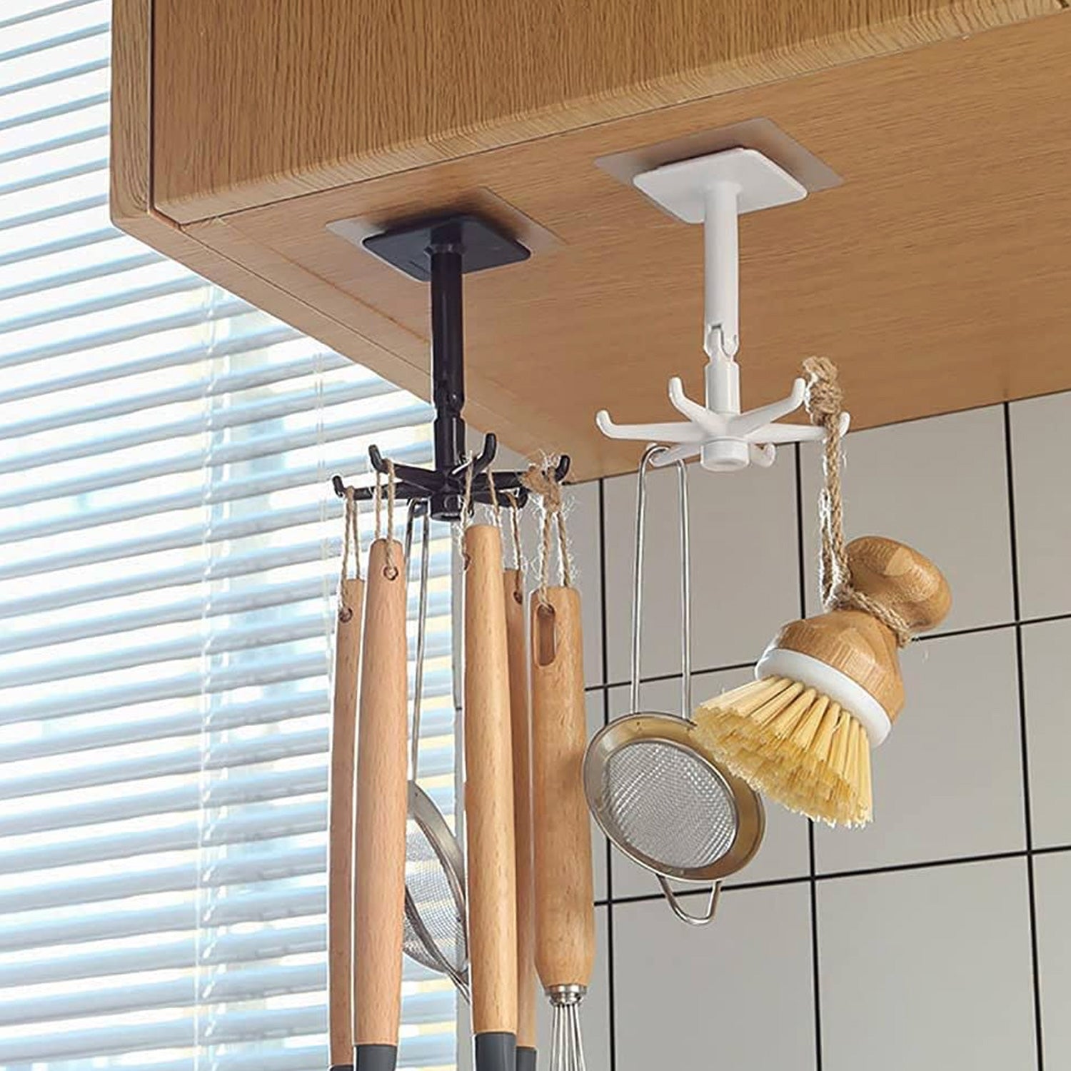 360° Rotating Folding Hook Self-Adhesive Waterproof Wall Mounted Hook - Detailed Feature View 2