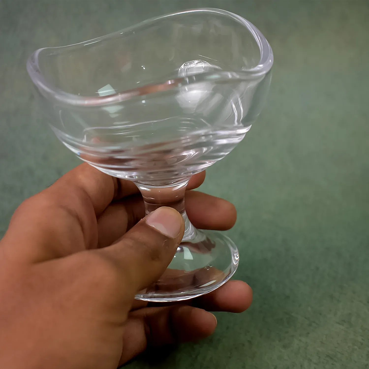 Glass Footed Dessert Bowl, Ice Cream Cup (2 Pcs Set) - Detailed Feature View 5