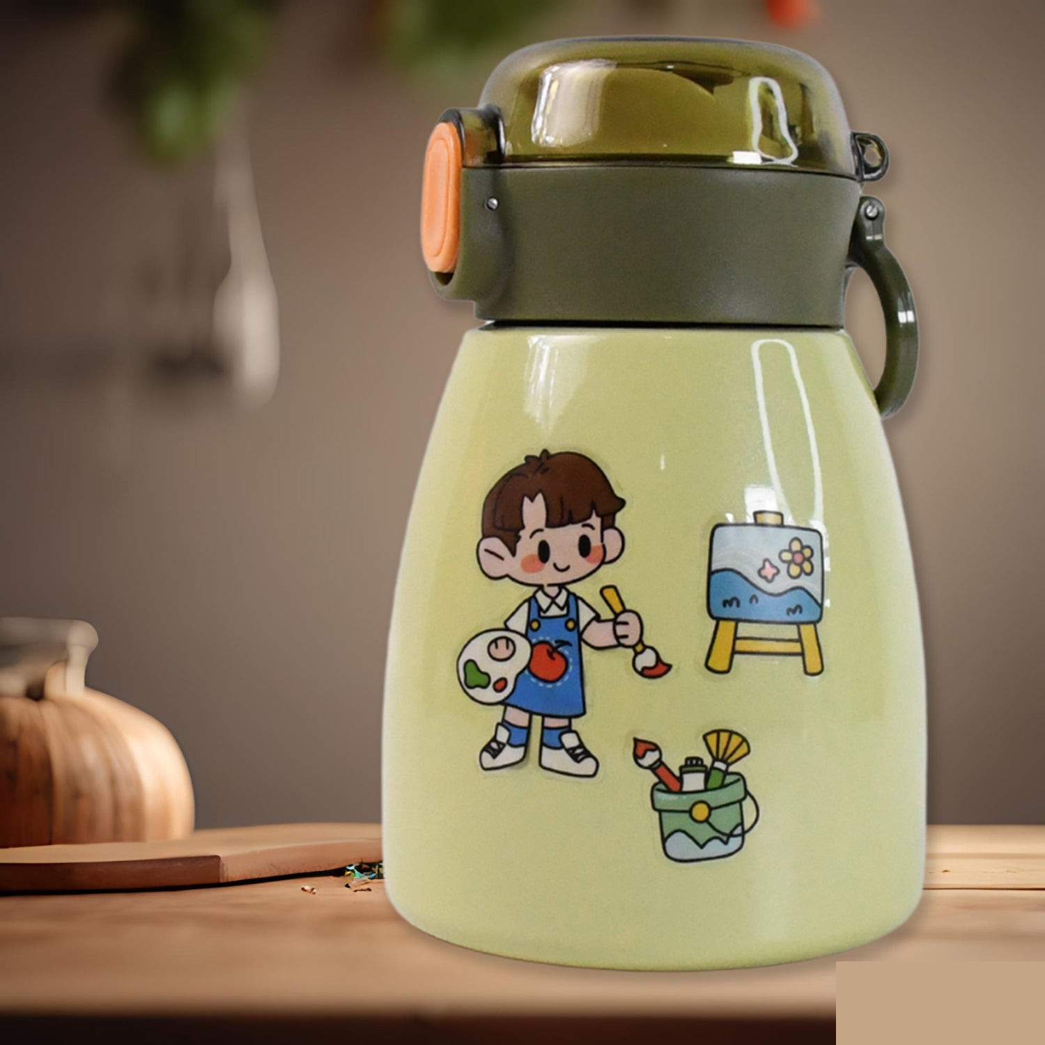 Vacuum Insulation Flask Bottle with Straw for Sports Adult Children (Approx 480ml) - Detailed Feature View 5