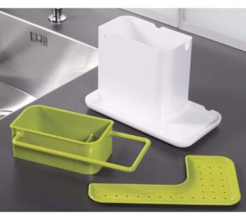 Plastic 3-in-1 Stand for Kitchen Sink Organizer Dispenser for Dishwasher Liquid