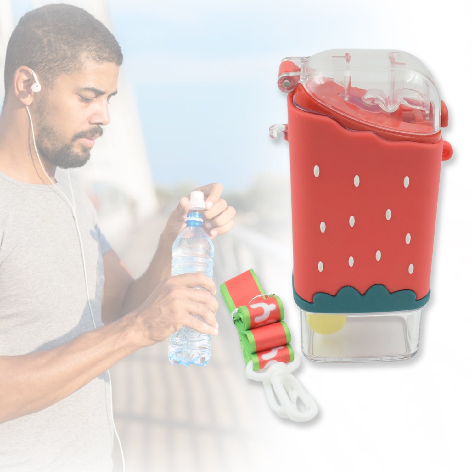 Portable Cute Water Bottle for Kid(300 ML) - Detailed Feature View 4