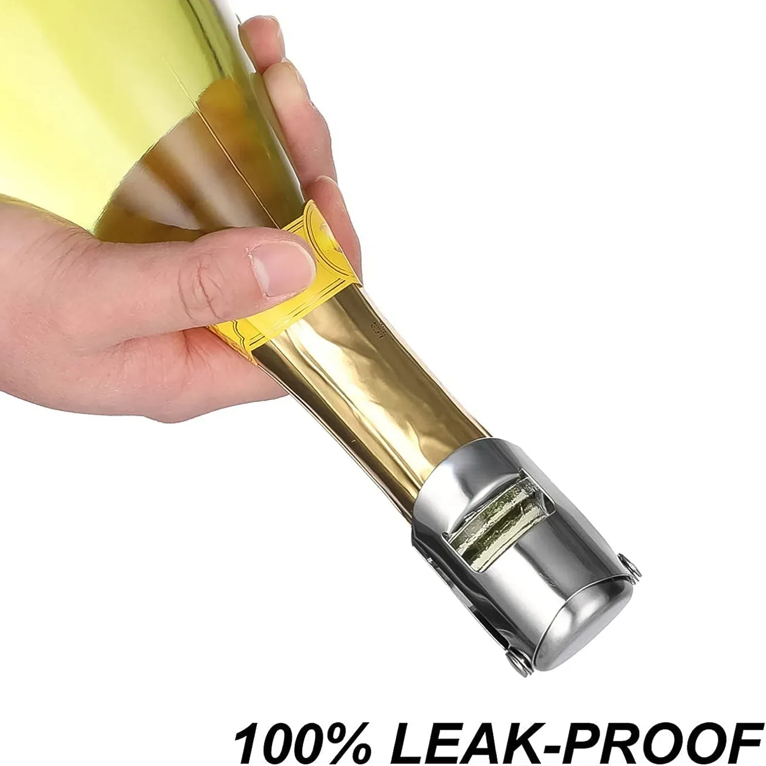 Stainless Steel Sealed Sparkling Champagne Bottle Stopper Big size - Detailed Feature View 5