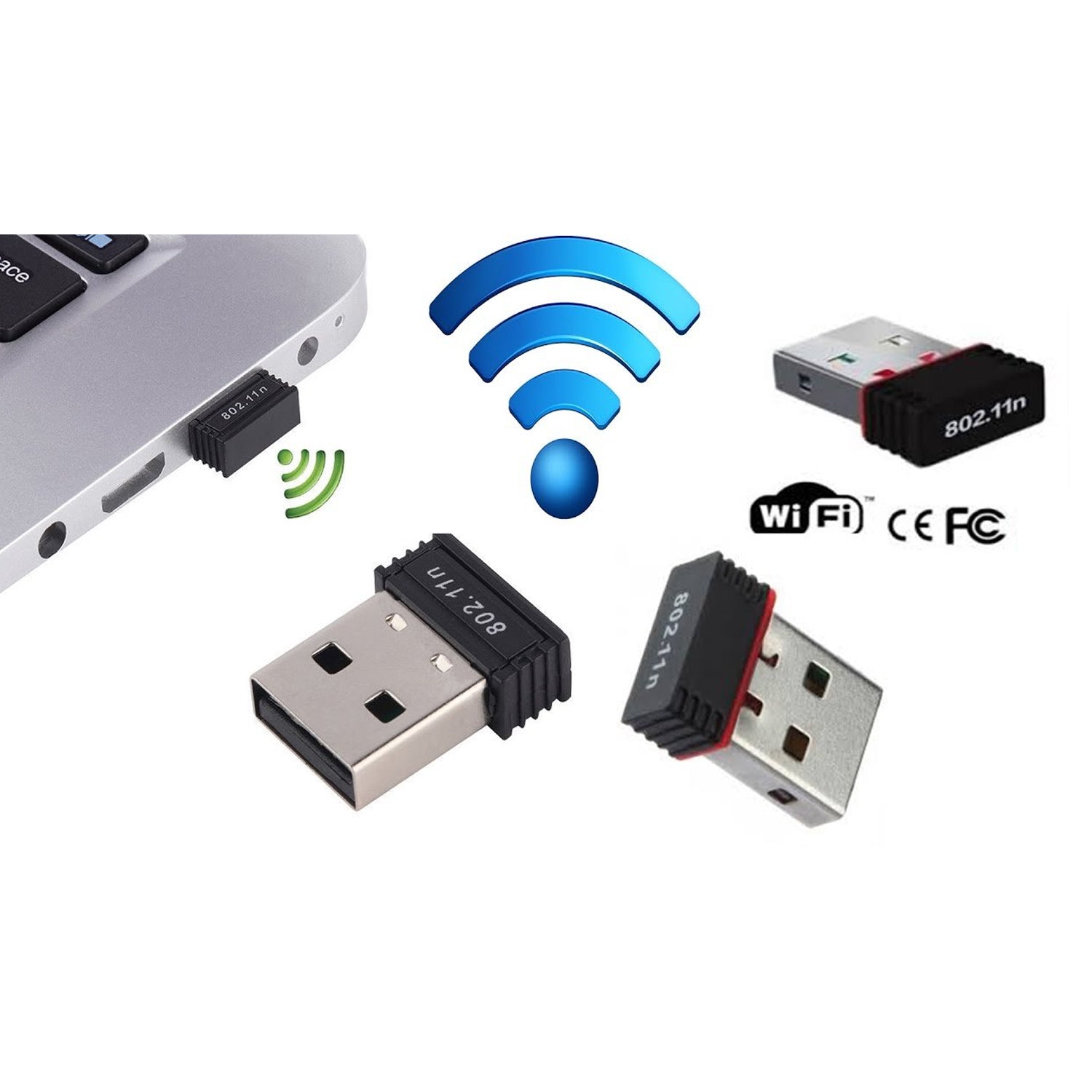Wireless Mini Wi-Fi Network Adapter with Driver CD for Computer & Laptop - Detailed Feature View 6