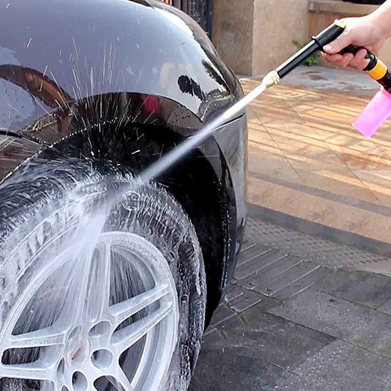 Water Spray Gun for Car Wash & Gardening (Multi-Mode, Brass) - Detailed Feature View 2