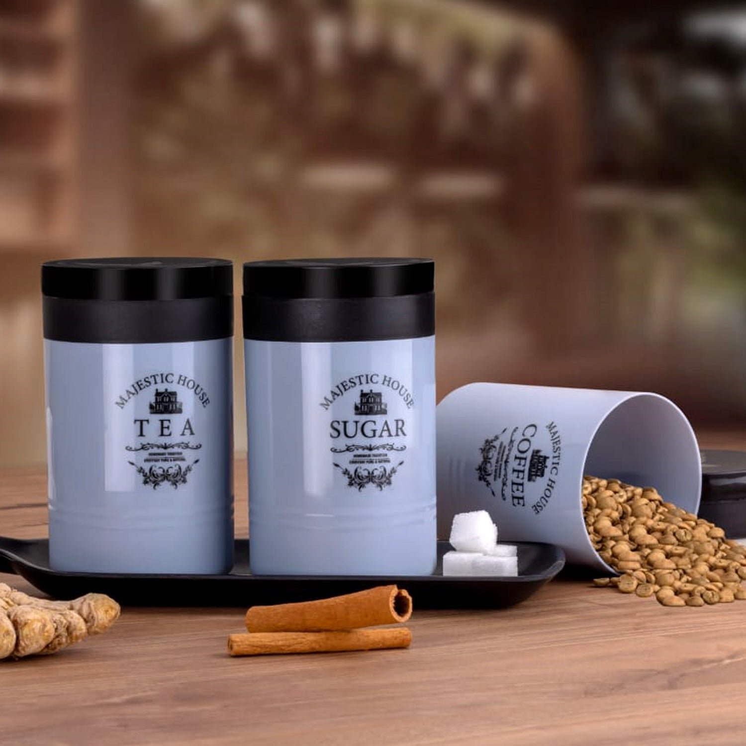 Premium Airtight Containers – For Tea, Coffee, Sugar & More (3 Pcs Set) - Buy Online at Alikart