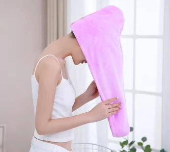 Quick Turban Hair-Drying Absorbent Microfiber Towel (1 Pc / Mix Design)