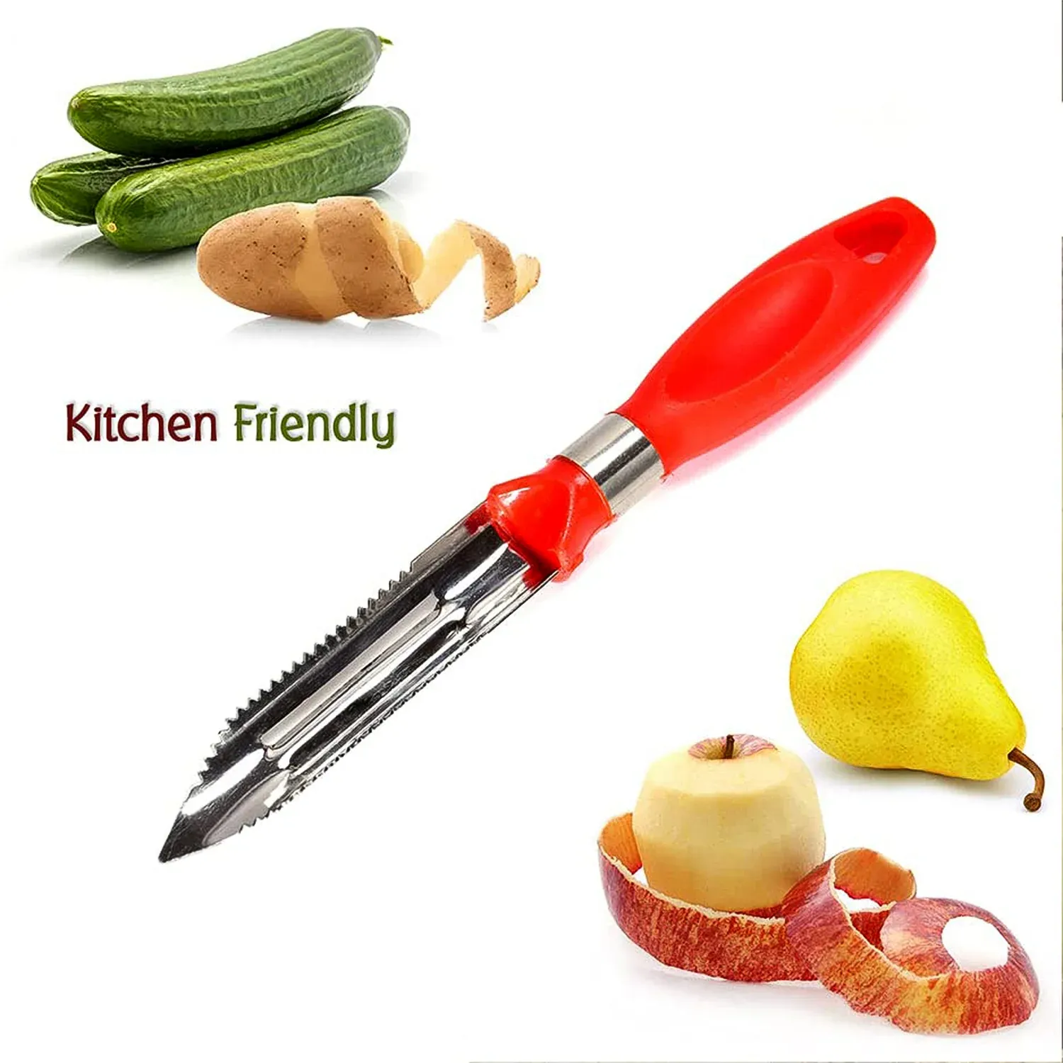 Multipurpose 2-in-1 Stainless Steel Knife & Peeler (1 Pc) - Detailed Feature View 5