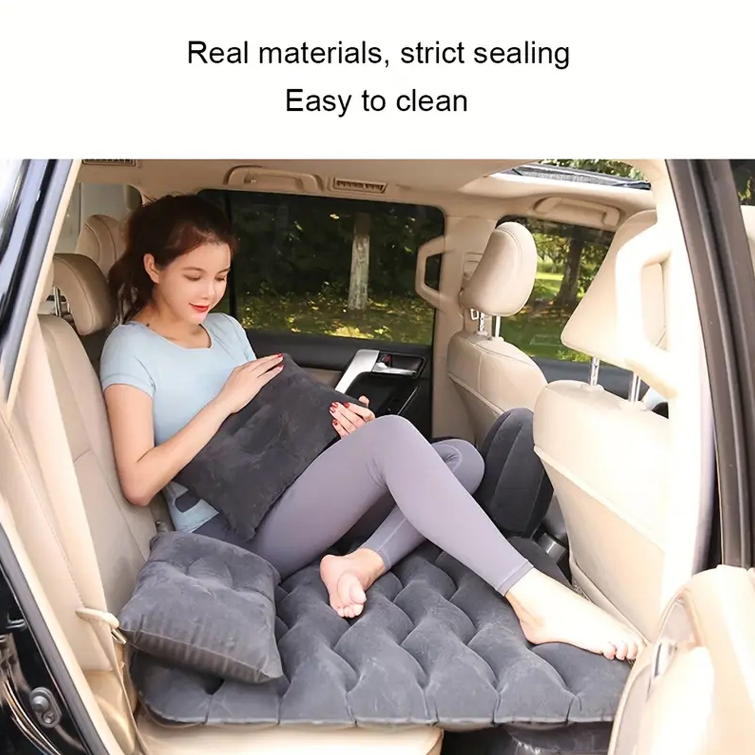 Portable Car Backseat Inflatable Air Mattress Bed (1 Pc) - Detailed Feature View 3