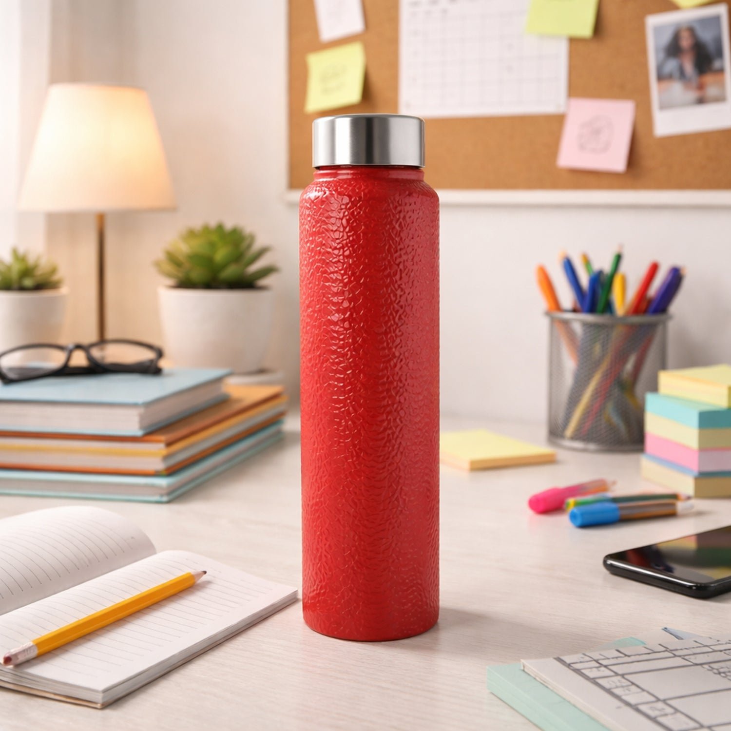 1000 ML Stainless Steel Water Bottle Red Color (1 Pc) - Detailed Feature View 6