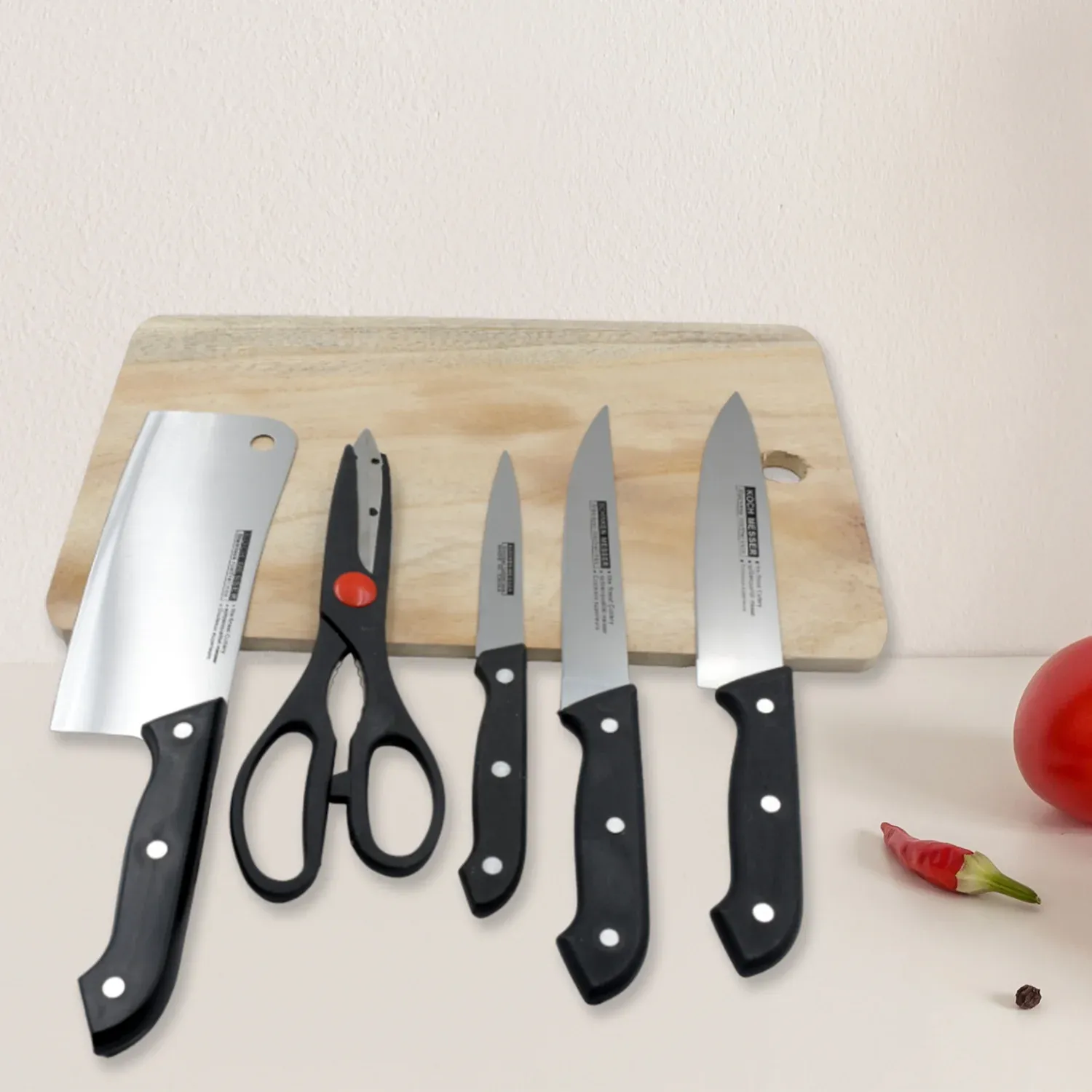 Premium Stainless Steel 6 Piece Kitchen Knife Knives Set For Home Restaurant - Buy Online at Alikart