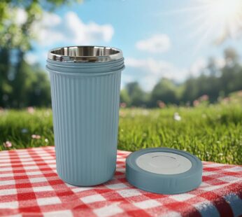 Apex Double Wall Inner Steel Travel Glass (500ml) Approx (1 Pc / Mix Color)