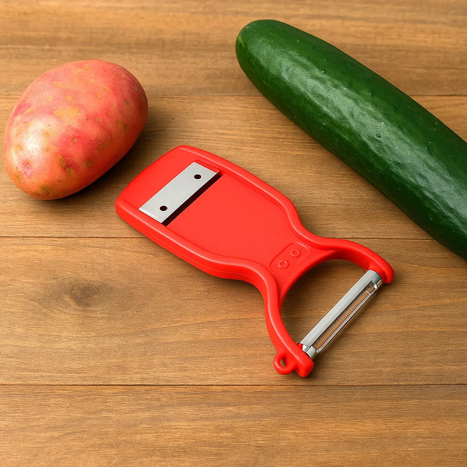Supermom Swiss 2-in-1 Slicer & Peeler with Ultra Sharp Stainless Steel Blades - Detailed Feature View 3