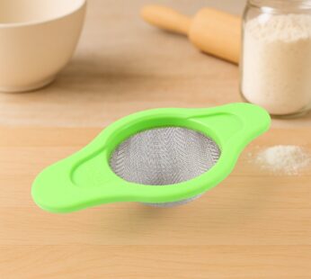 Supermom Stainless Steel Mesh Strainer with Dual Handle Plastic Frame (1 Pc)