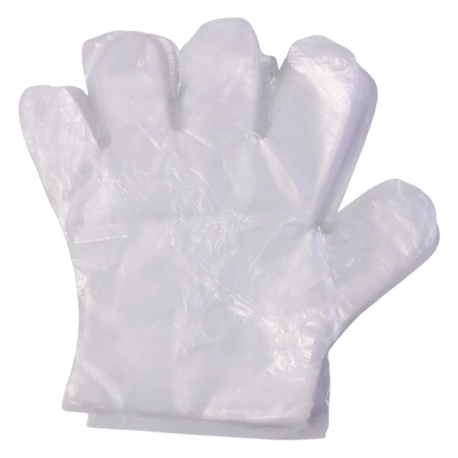 Disposable Transparent Plastic Gloves (100 Piece Pack) - Detailed Feature View 4