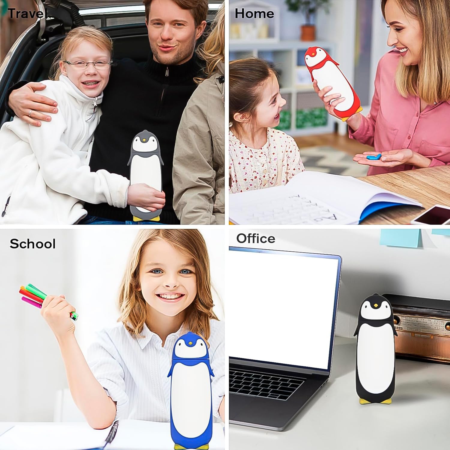 Penguin Water Bottle Penguin Cartoon Water Bottle - Detailed Feature View 4