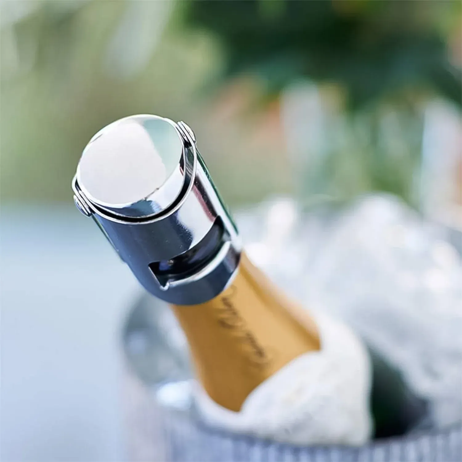 Stainless Steel Sealed Sparkling Champagne Bottle Stopper Big size - Detailed Feature View 6