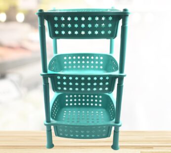 3 layer round Kitchen Trolley Basket ( MOQ :- 6 Pc)