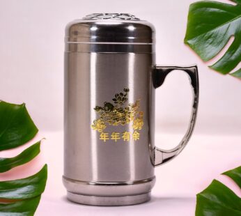 DOUBLE STAINLESS STEEL MUG BOTTLE FOR TRAVEL, HOME, OFFICE, SCHOOL 400ML, Tumbler