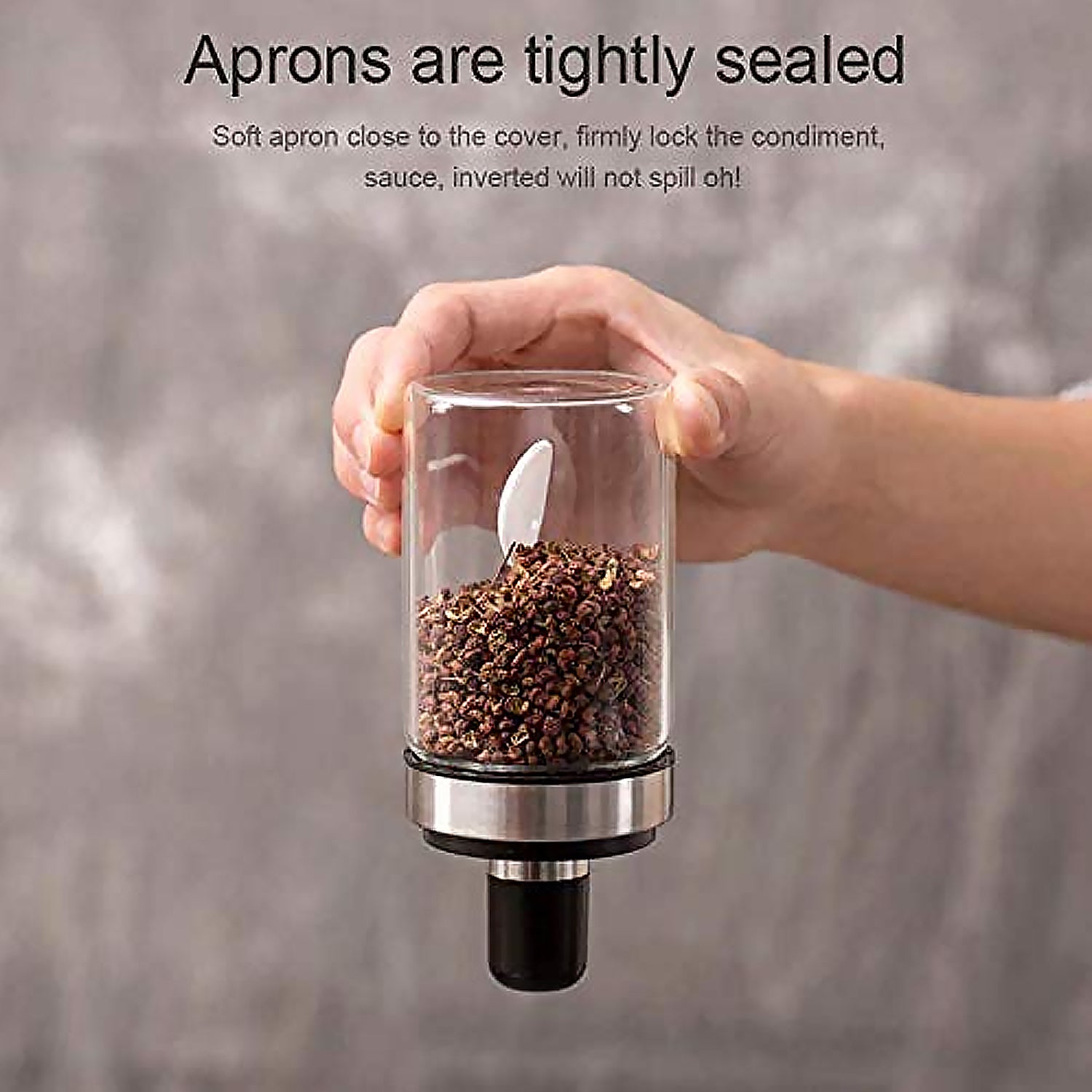 Transparent Glass Oil Dispenser 500 ML Bottle Set of 2, Spice Jar 250 ML Set of 3, Oil Bottle for Kitchen, Oil & Vinegar Storage Glass Bottle, Glass Container for Spice, Masala (5 Pcs Set) - Detailed Feature View 6