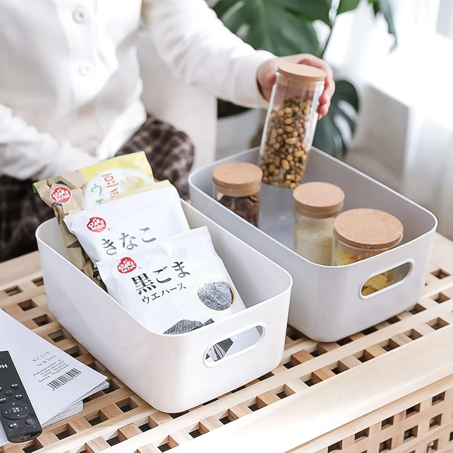 Storage Boxes Plastic Kitchen Storage Baskets (1 Pc / 21×15 Cm) - Detailed Feature View 6