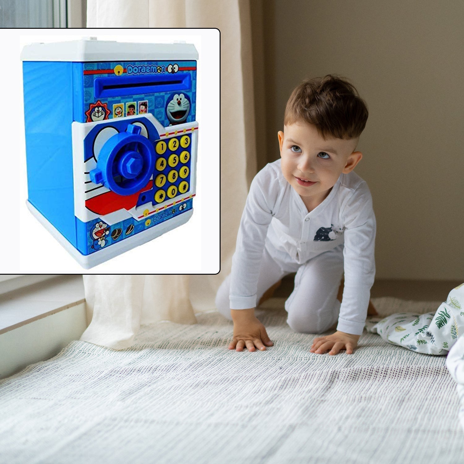 Electronic Piggy Bank ATM with Password for Kids Savings - Detailed Feature View 9