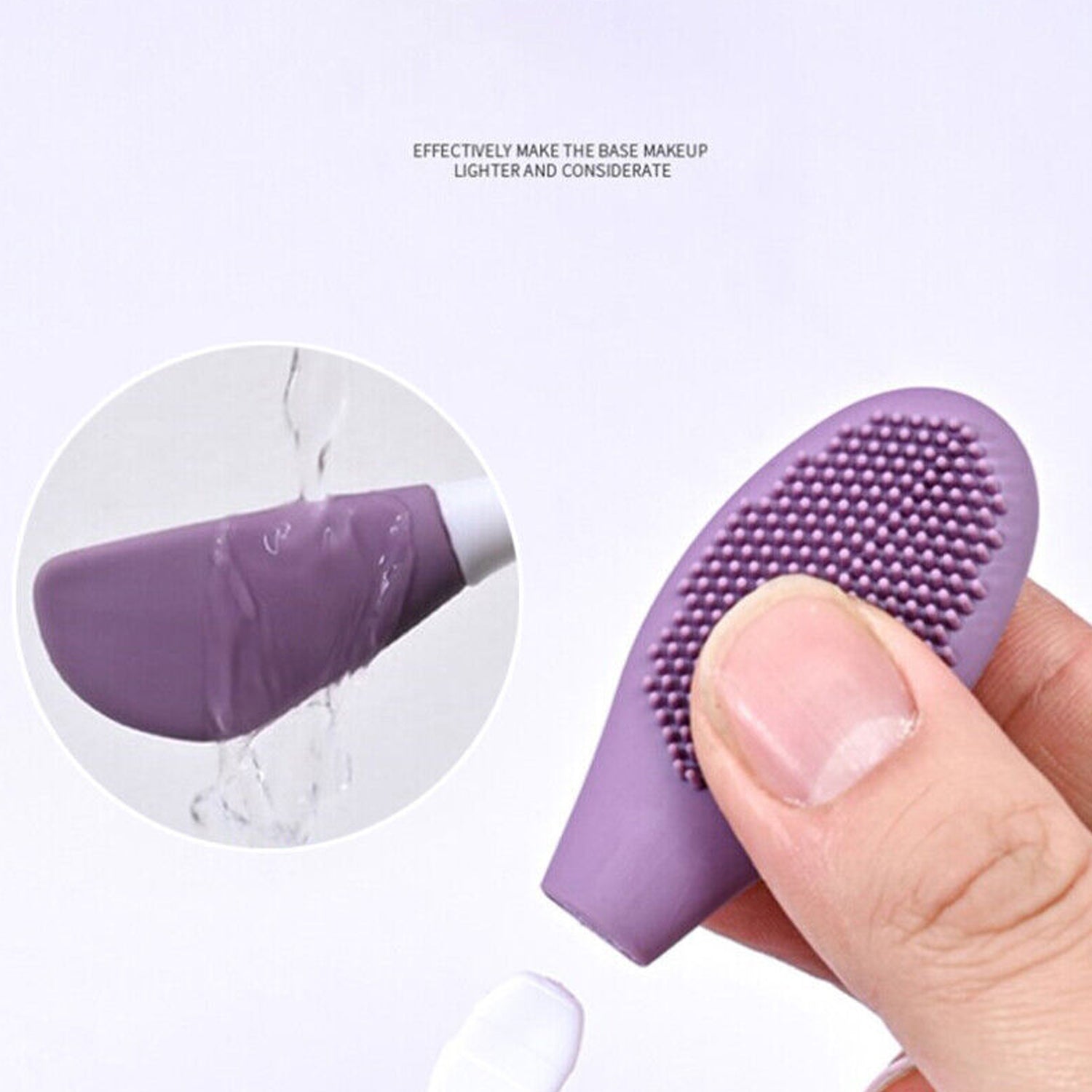 Double-Headed Silicone Mask Brush – Facial Cleansing & Mask Application Tool (1 Pc) - Detailed Feature View 8