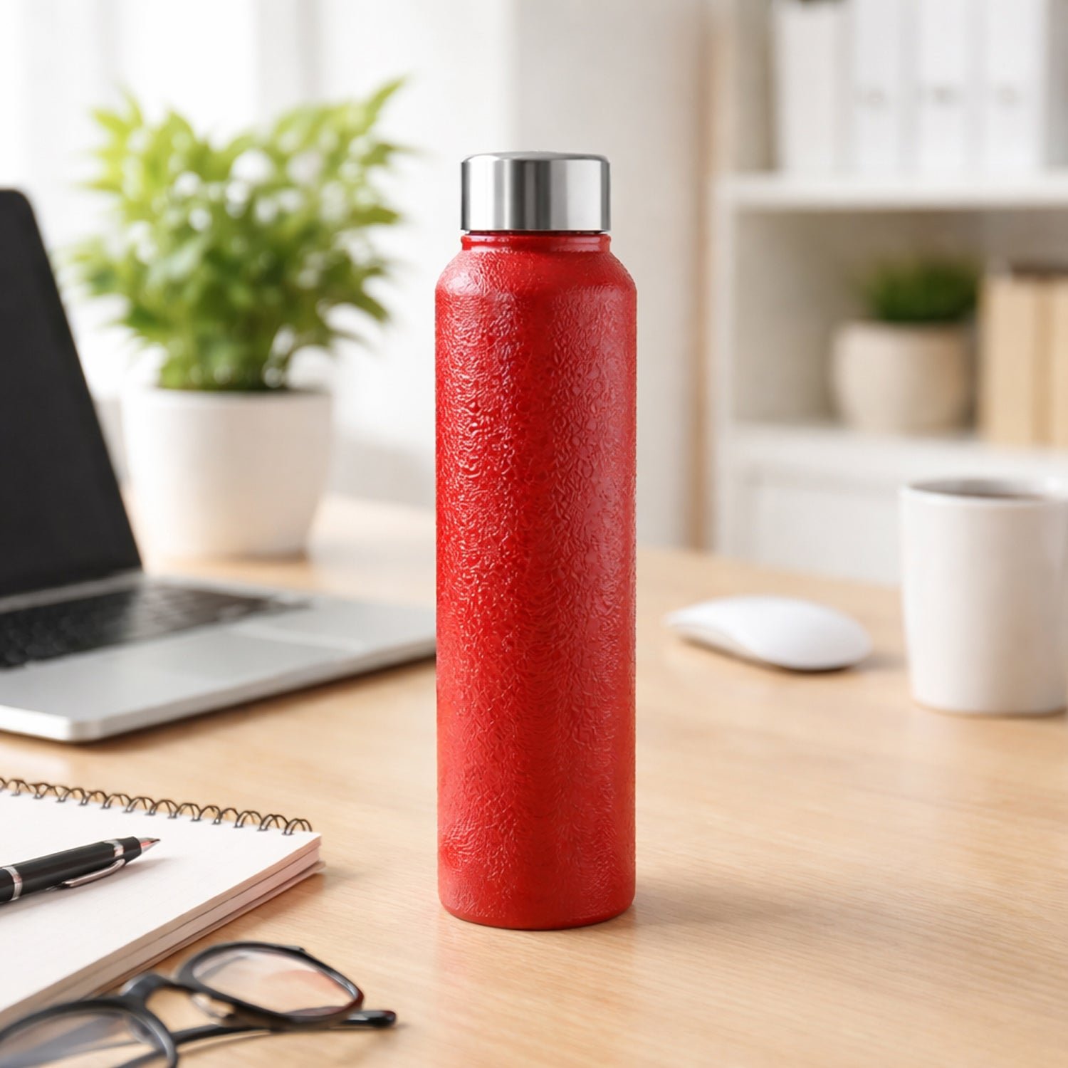 1000 ML Stainless Steel Water Bottle Red Color (1 Pc) - Detailed Feature View 3