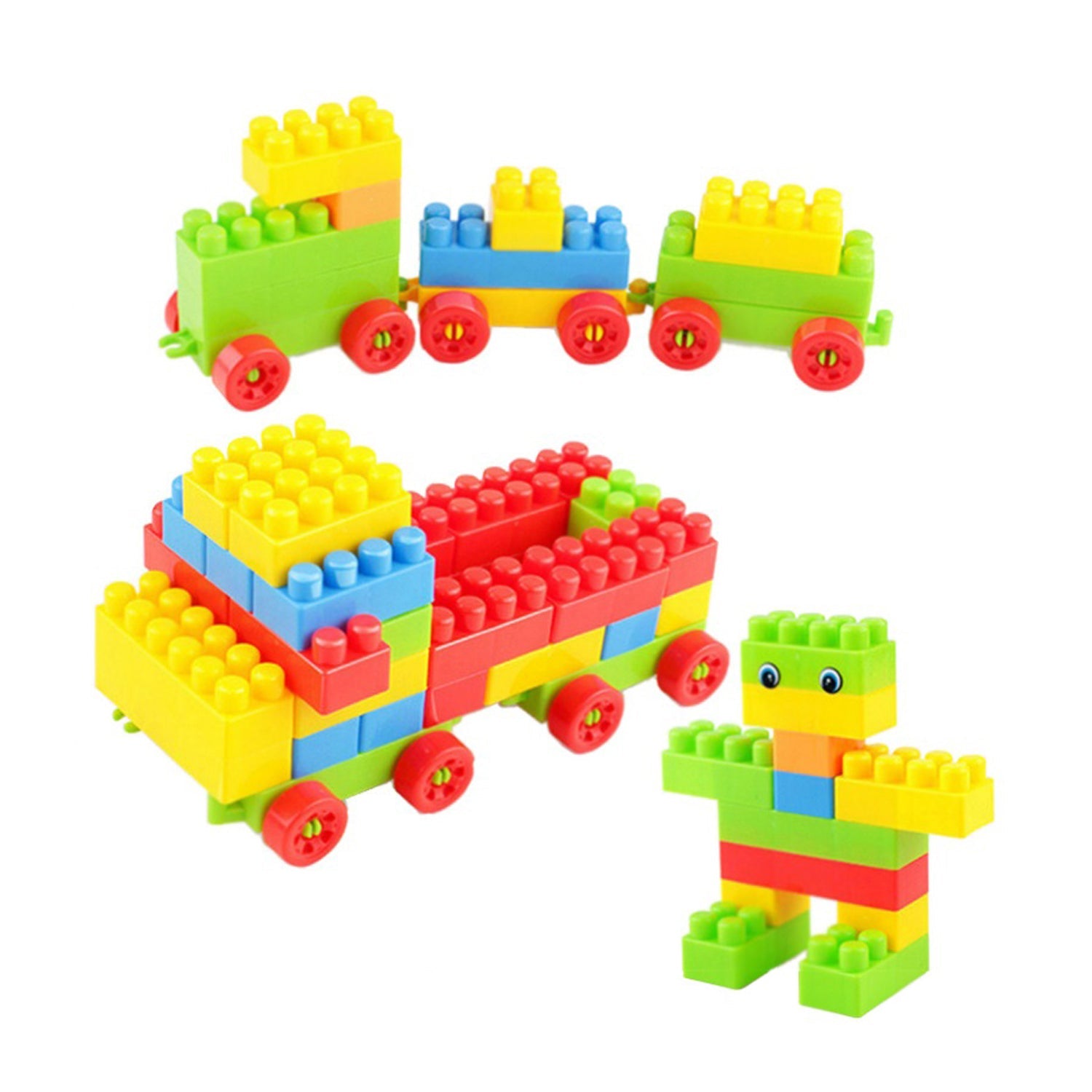 Multicolor Kids' Block Set for Fun & Learning (60 Pieces) - Detailed Feature View 6